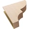 Ekena Millwork 8"W x 32"D x 32"H Thin Ridgewood Rough Cedar Woodgrain TimberThane Corbel, Primed Tan CORUR08X32X32RIDRCPR - alternate 3